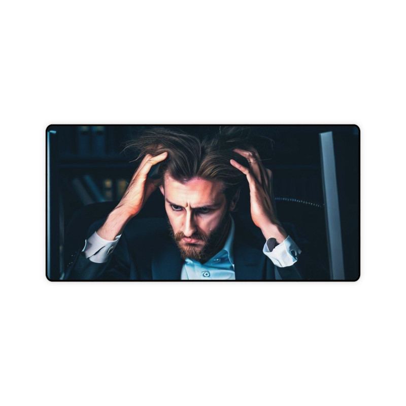 Hair puller, overworked, Desk Mat