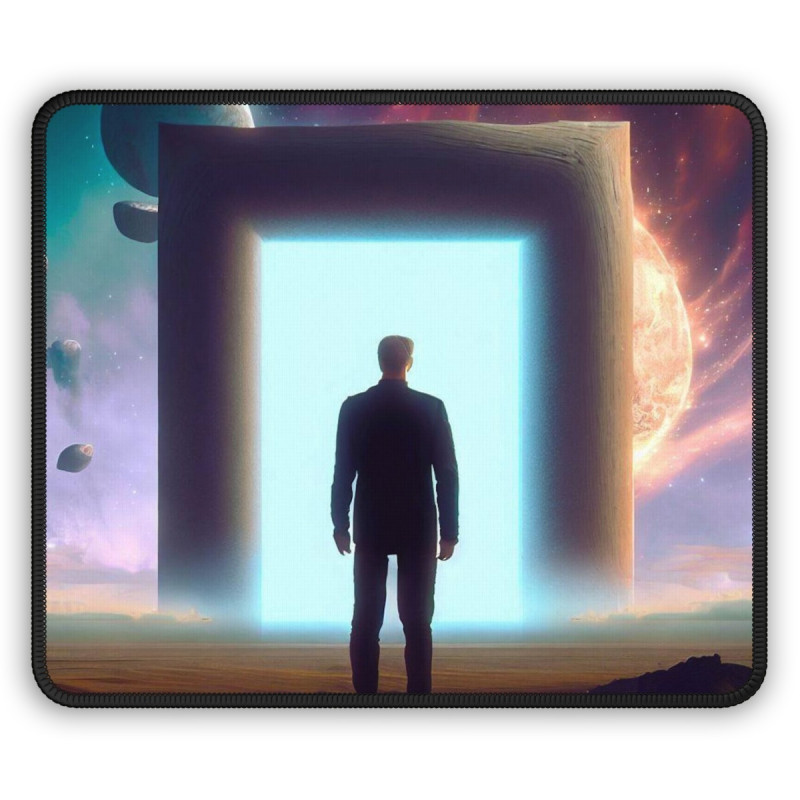 Gaming Mouse Pad - A man standing in front of a portal
