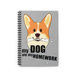 My dog ate my Homework Spiral Notebook - Ruled Line