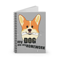My dog ate my Homework Spiral Notebook - Ruled Line